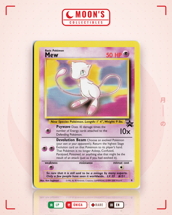Carta Pokémon Mew · Wizards Black Star Promos #8 (LP) — pieza única en Moon's Collectibles México