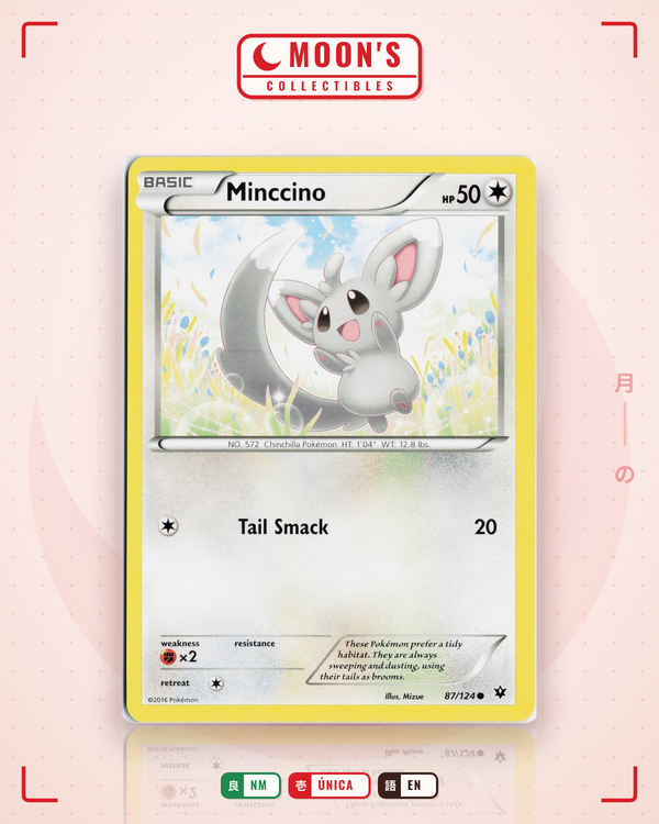 Carta Pokémon Minccino · Fates Collide #87/124 (NM) — pieza única en Moon's Collectibles México