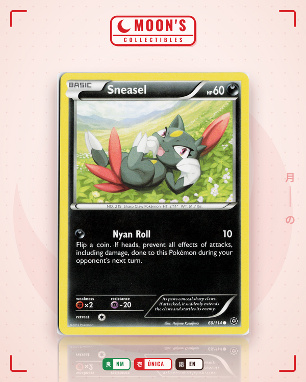 Carta Pokémon Sneasel · Steam Siege #60/114 (NM) — pieza única en Moon's Collectibles México