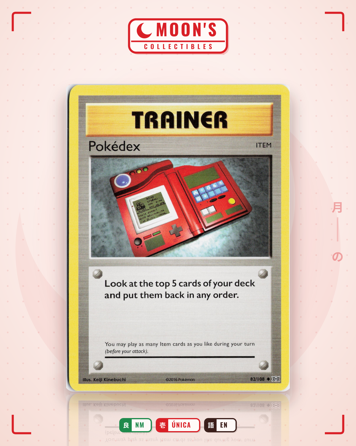 Carta Pokémon Pokédex · Evolutions #82/108 (NM) — pieza única en Moon's Collectibles México