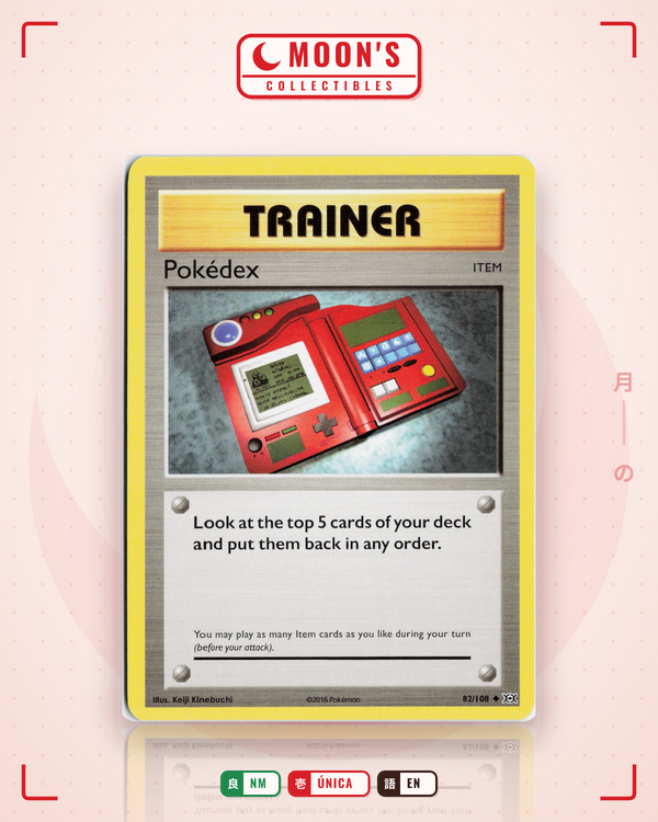 Carta Pokémon Pokédex · Evolutions #82/108 (NM) — pieza única en Moon's Collectibles México