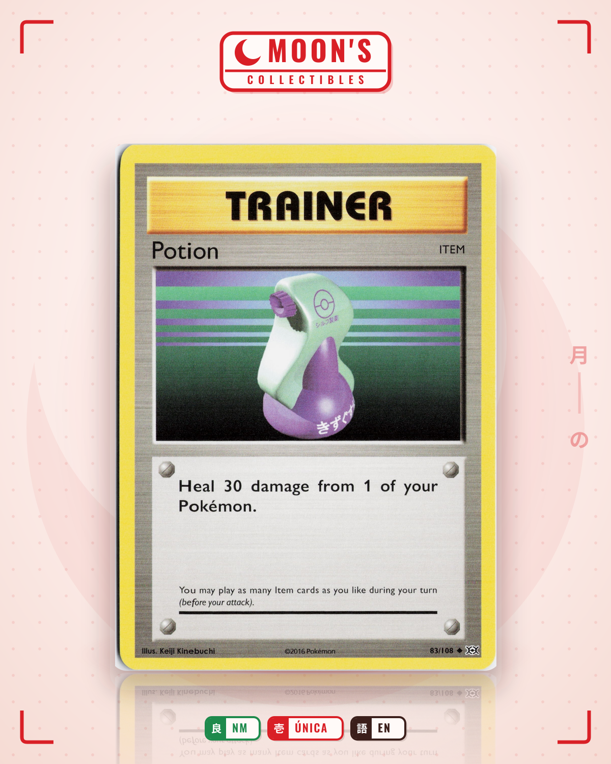 Carta Pokémon Potion · Evolutions #83/108 (NM) — pieza única en Moon's Collectibles México