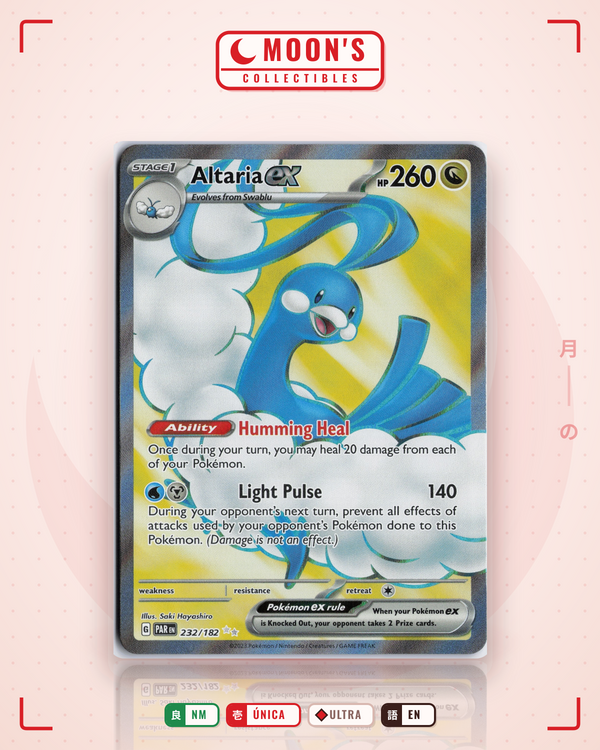 Carta Pokémon Altaria ex · Paradox Rift #232/182 (NM) — pieza única en Moon's Collectibles México