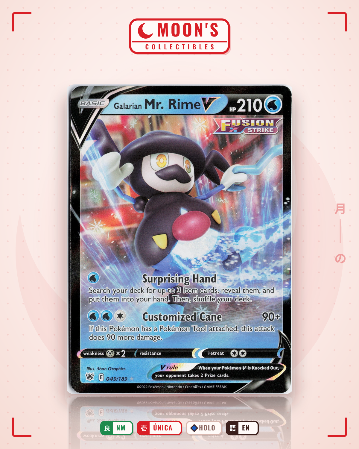 Carta Pokémon Galarian Mr. Rime V · Astral Radiance #049/189 (NM) — pieza única en Moon's Collectibles México