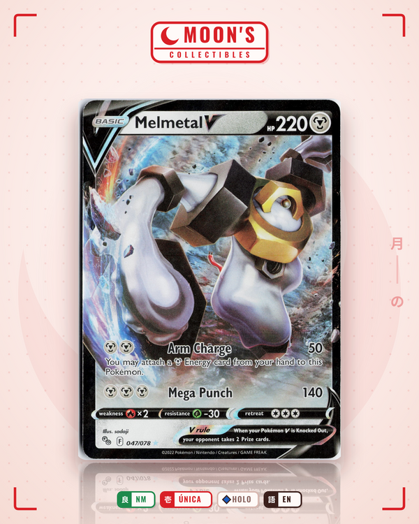 Carta Pokémon Melmetal V · Pokémon GO #047/078 (NM) — pieza única en Moon's Collectibles México