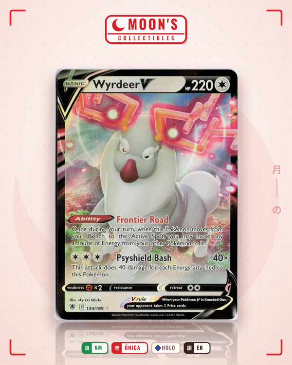 Carta Pokémon Wyrdeer V · Astral Radiance #134/189 (NM) — pieza única en Moon's Collectibles México