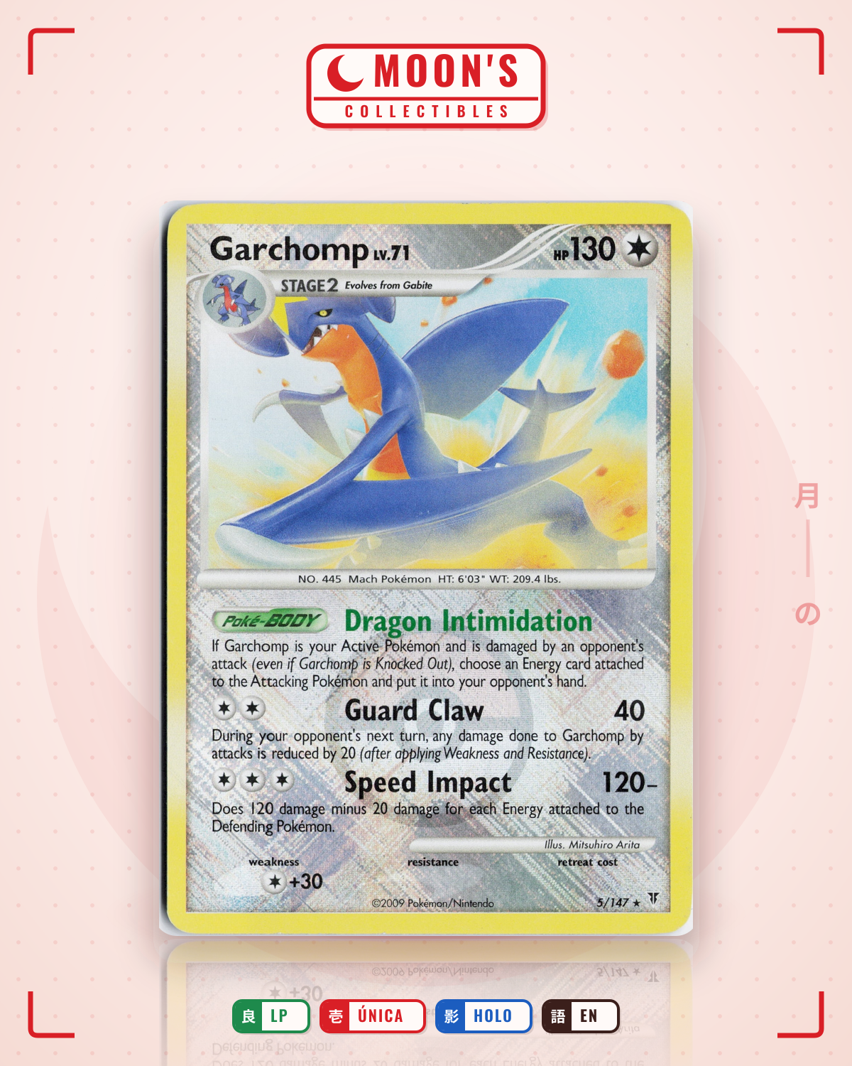 Carta Pokémon Garchomp · Supreme Victors #5/147 (LP) — pieza única en Moon's Collectibles México