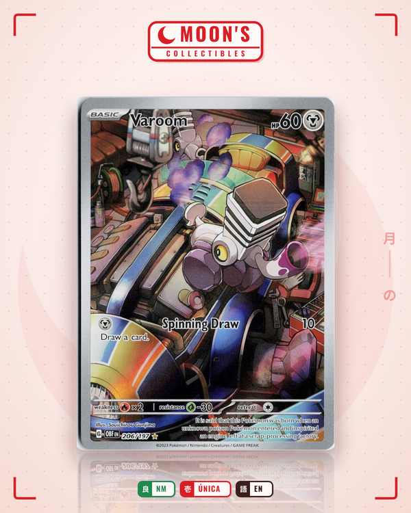 Carta Pokémon Varoom · Obsidian Flames #206/197 (NM) — pieza única en Moon's Collectibles México
