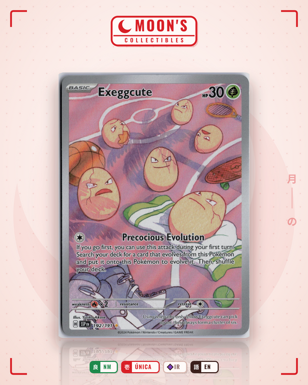 Carta Pokémon Exeggcute · Surging Sparks #192/191 (NM) — pieza única en Moon's Collectibles México
