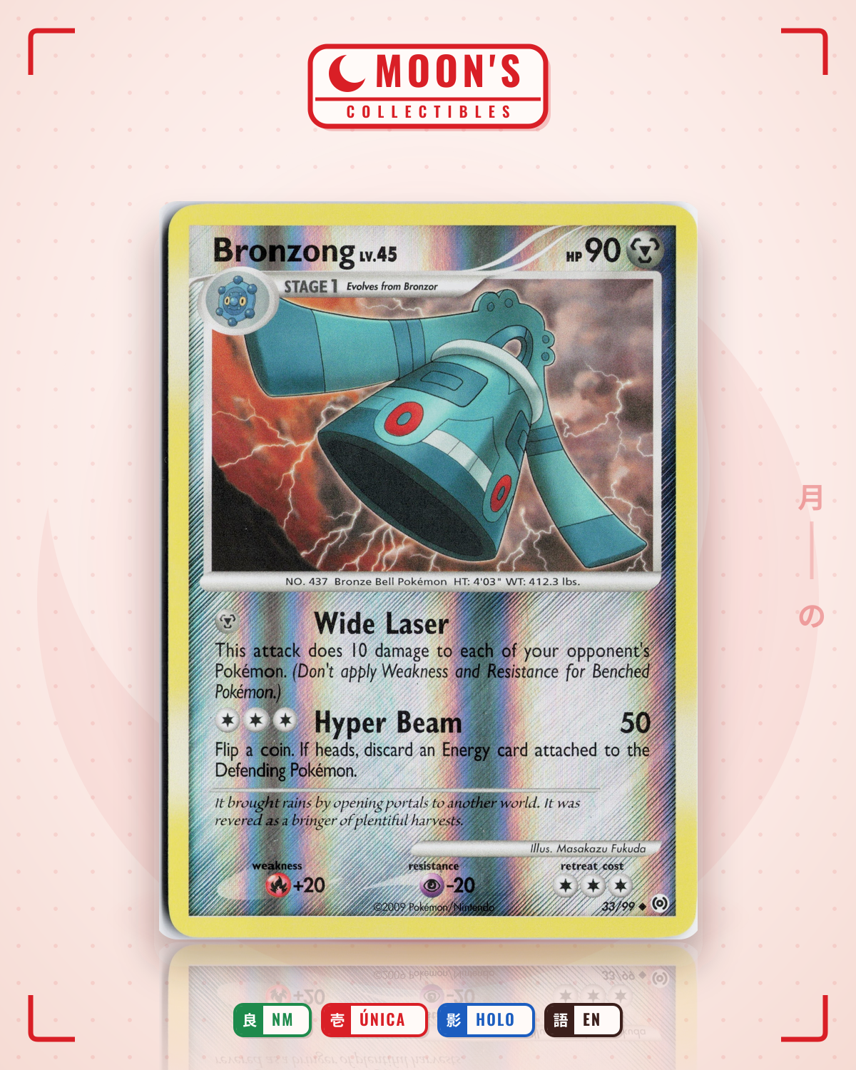 Carta Pokémon Bronzong · Arceus #33/99 (NM) — pieza única en Moon's Collectibles México