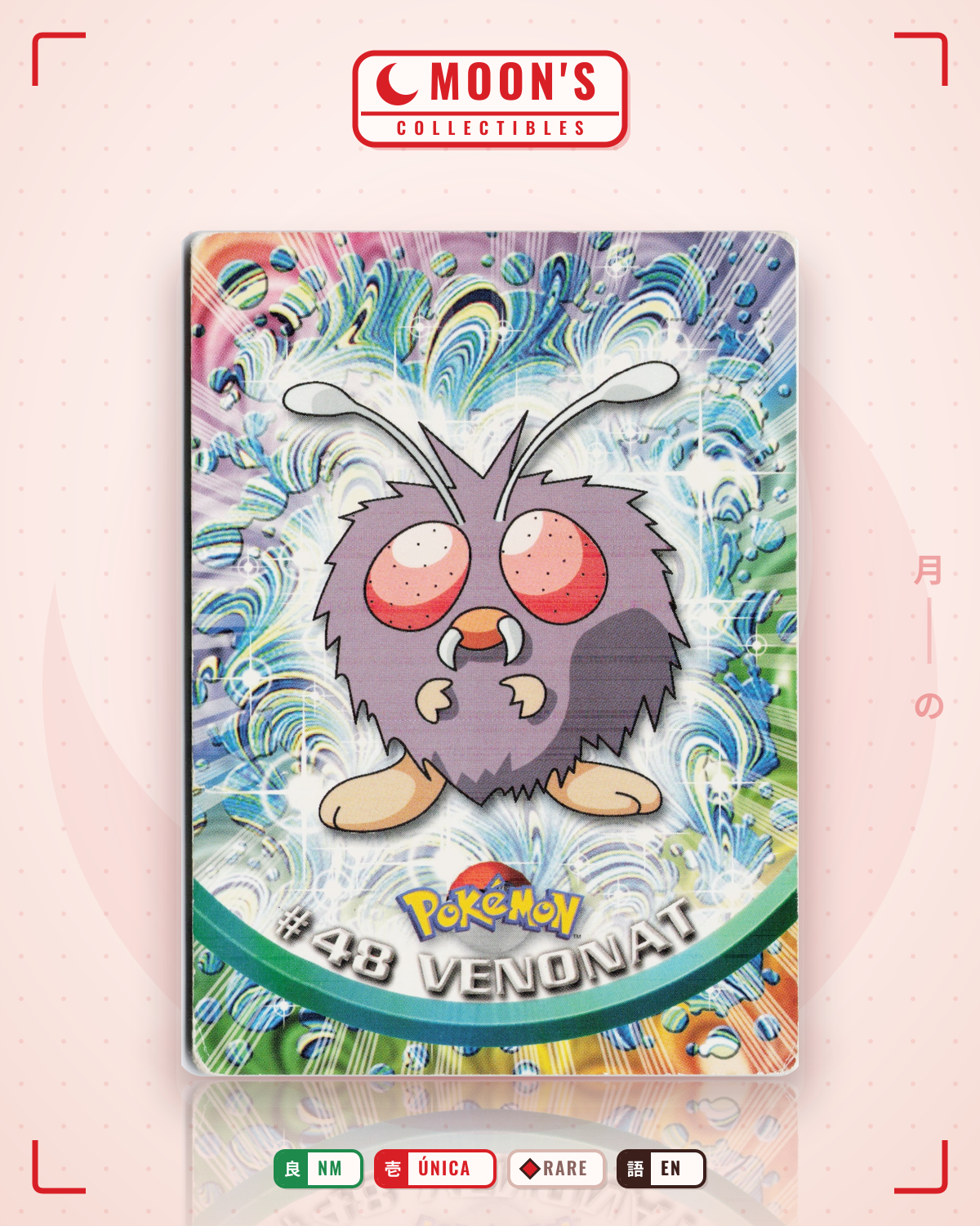 Carta Pokémon Venonant · Topps Chrome Pokemon 1999 #48 (NM) — pieza única en Moon's Collectibles México