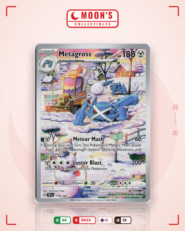 Carta Pokémon Metagross · Temporal Forces #178/162 (NM) — pieza única en Moon's Collectibles México