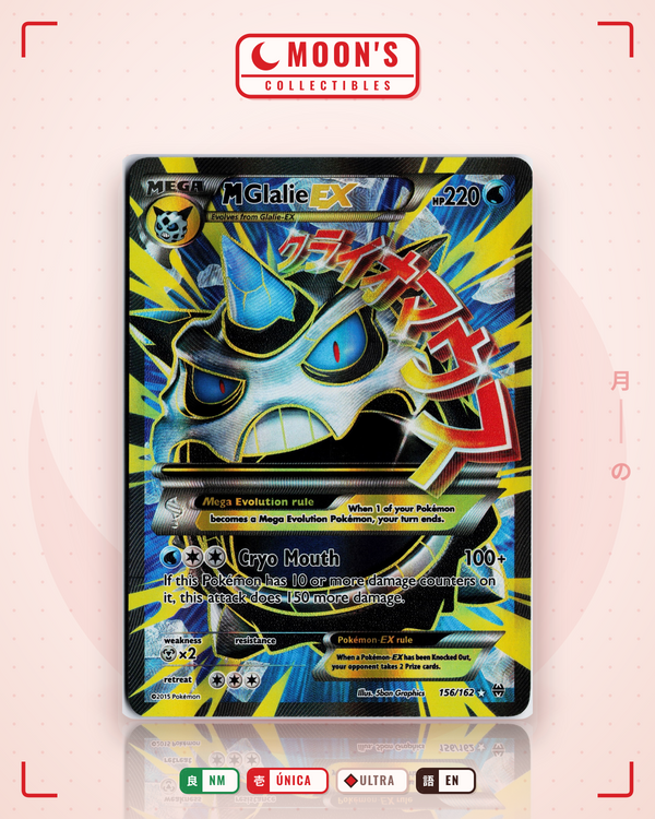 Carta Pokémon M Glalie-EX · BREAKthrough #156/162 (NM) — pieza única en Moon's Collectibles México