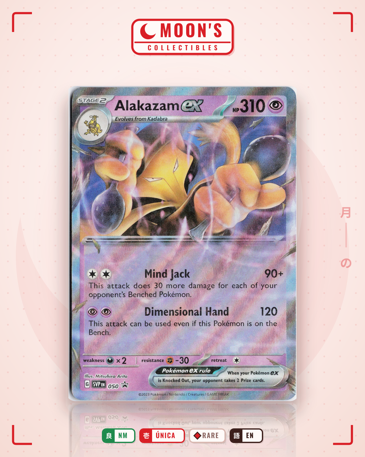 Carta Pokémon Alakazam ex · Scarlet & Violet Black Star Promos #050 (NM) — pieza única en Moon's Collectibles México