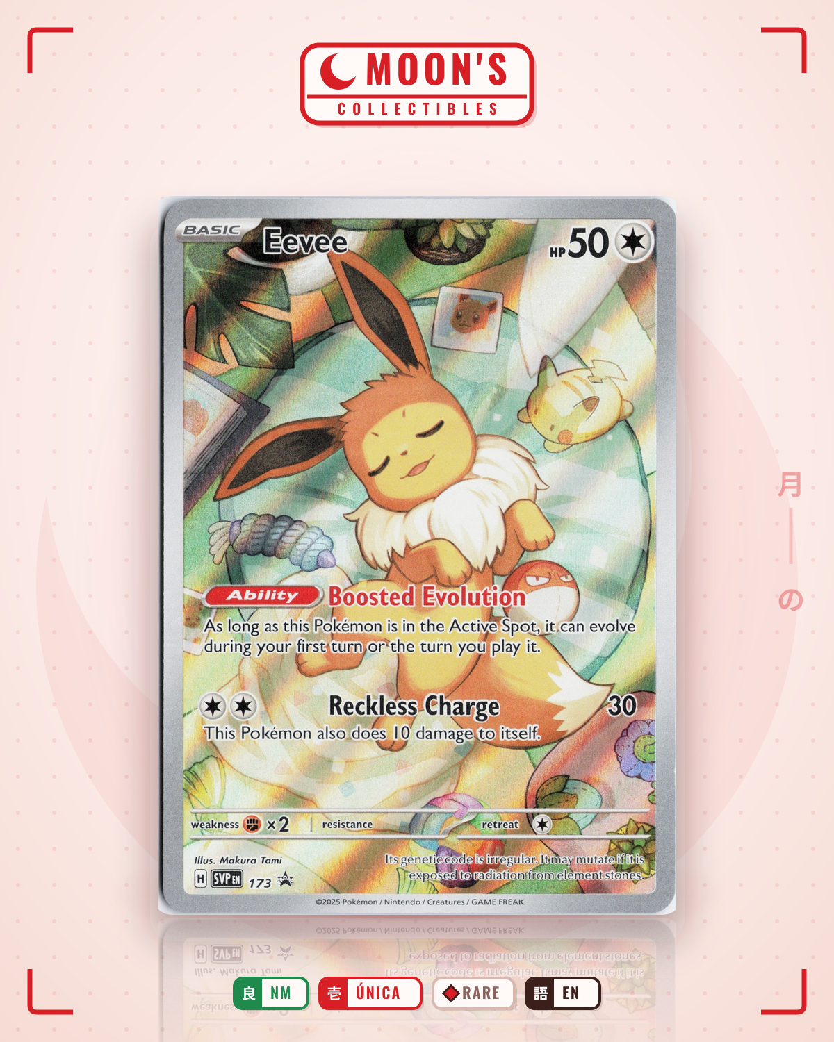 Carta Pokémon Eevee · Scarlet & Violet Black Star Promos #173 (NM) — pieza única en Moon's Collectibles México