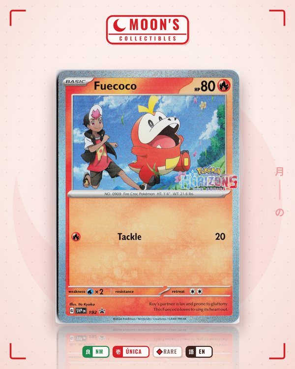 Carta Pokémon Fuecoco · Scarlet & Violet Black Star Promos #192 (NM) — pieza única en Moon's Collectibles México