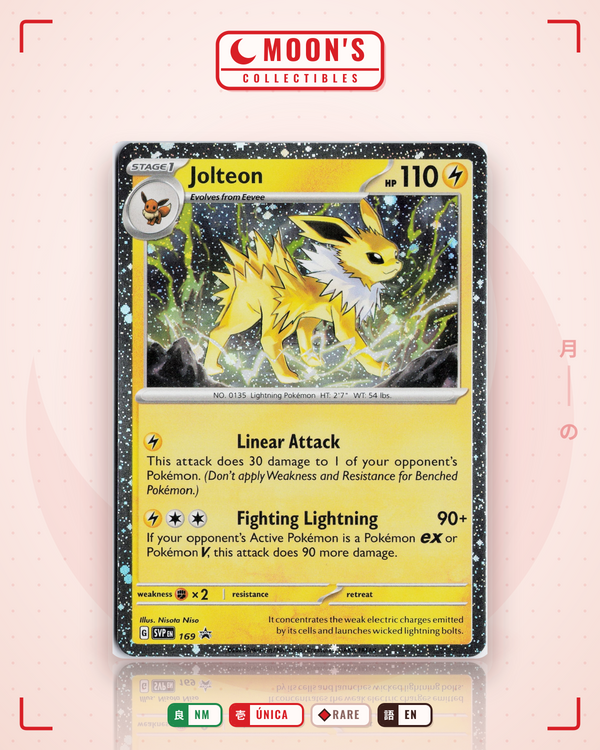 Carta Pokémon Jolteon · Scarlet & Violet Black Star Promos #169 (NM) — pieza única en Moon's Collectibles México