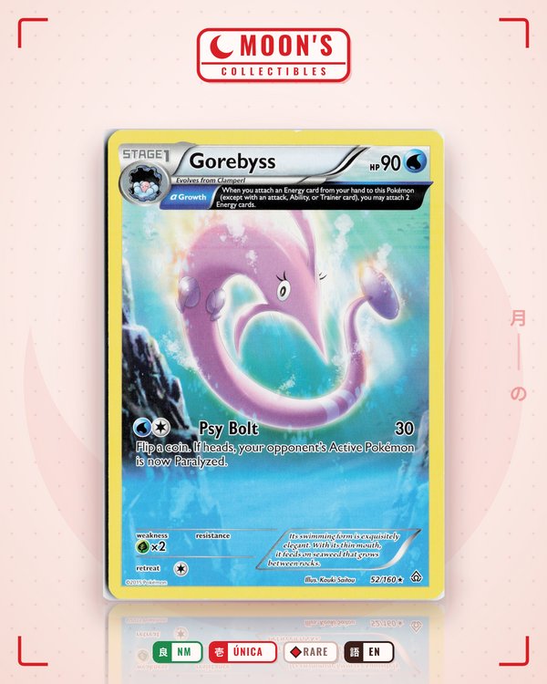 Carta Pokémon Gorebyss · Primal Clash #52/160 (NM) — pieza única en Moon's Collectibles México