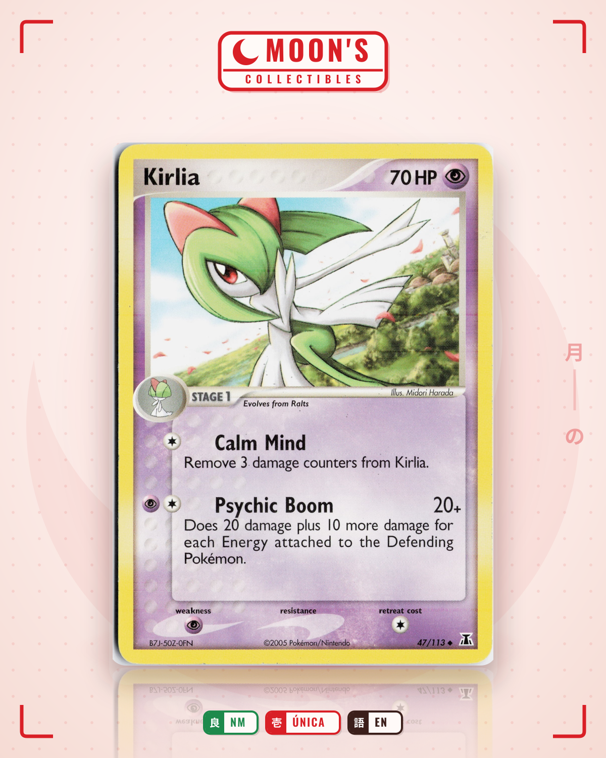 Carta Pokémon Kirlia · Delta Species #47/113 (NM) — pieza única en Moon's Collectibles México