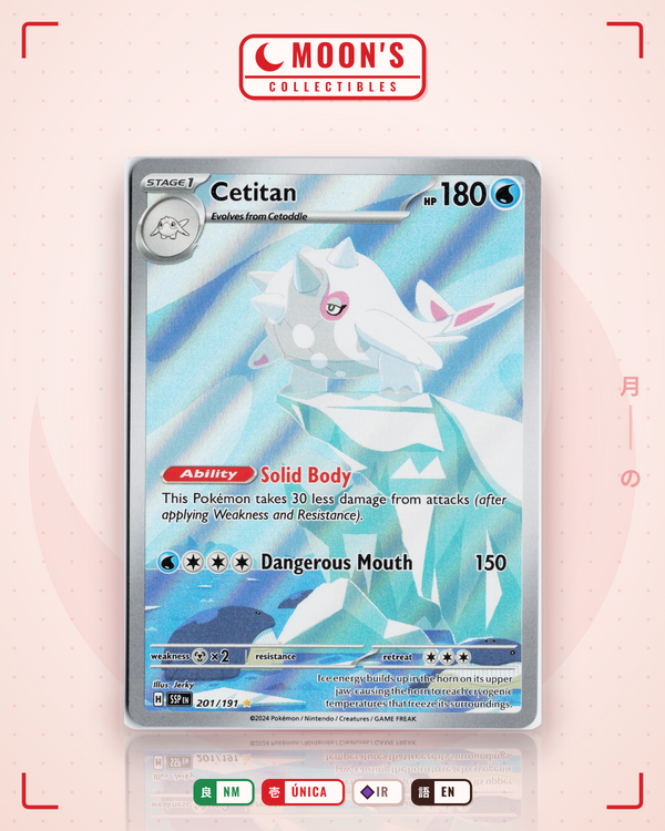 Carta Pokémon Cetitan · Surging Sparks #201/191 (NM) — pieza única en Moon's Collectibles México
