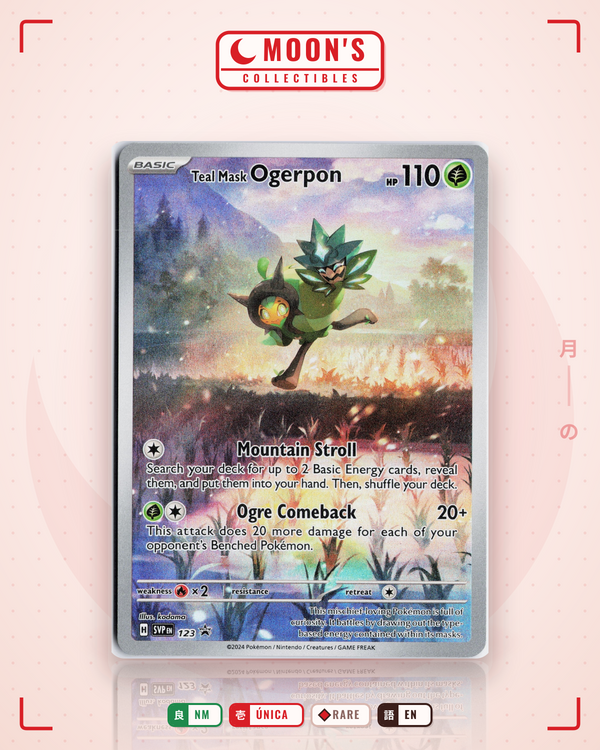 Carta Pokémon Teal Mask Ogerpon · Scarlet & Violet Black Star Promos #123 (NM) — pieza única en Moon's Collectibles México