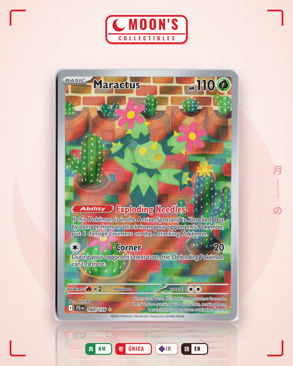 Carta Pokémon Maractus · Journey Together #160/159 (NM) — pieza única en Moon's Collectibles México