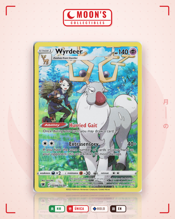 Carta Pokémon Wyrdeer · Astral Radiance Trainer Gallery #TG06/TG30 (NM) — pieza única en Moon's Collectibles México