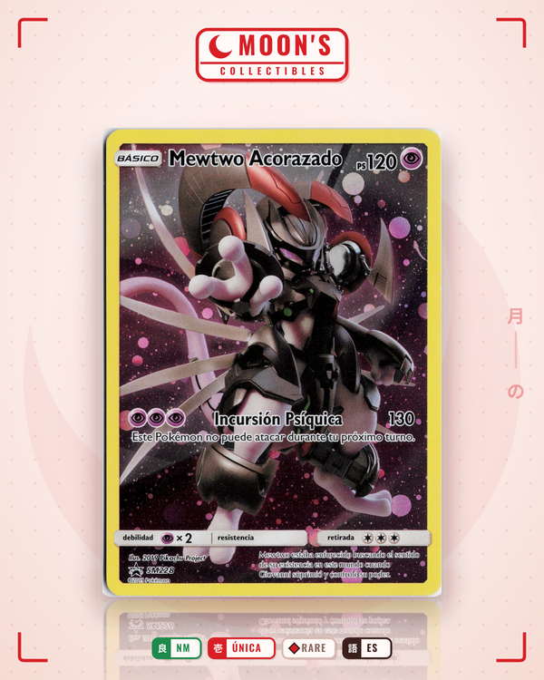 Carta Pokémon Armored Mewtwo · SM Black Star Promos #SM228 (NM) — pieza única en Moon's Collectibles México