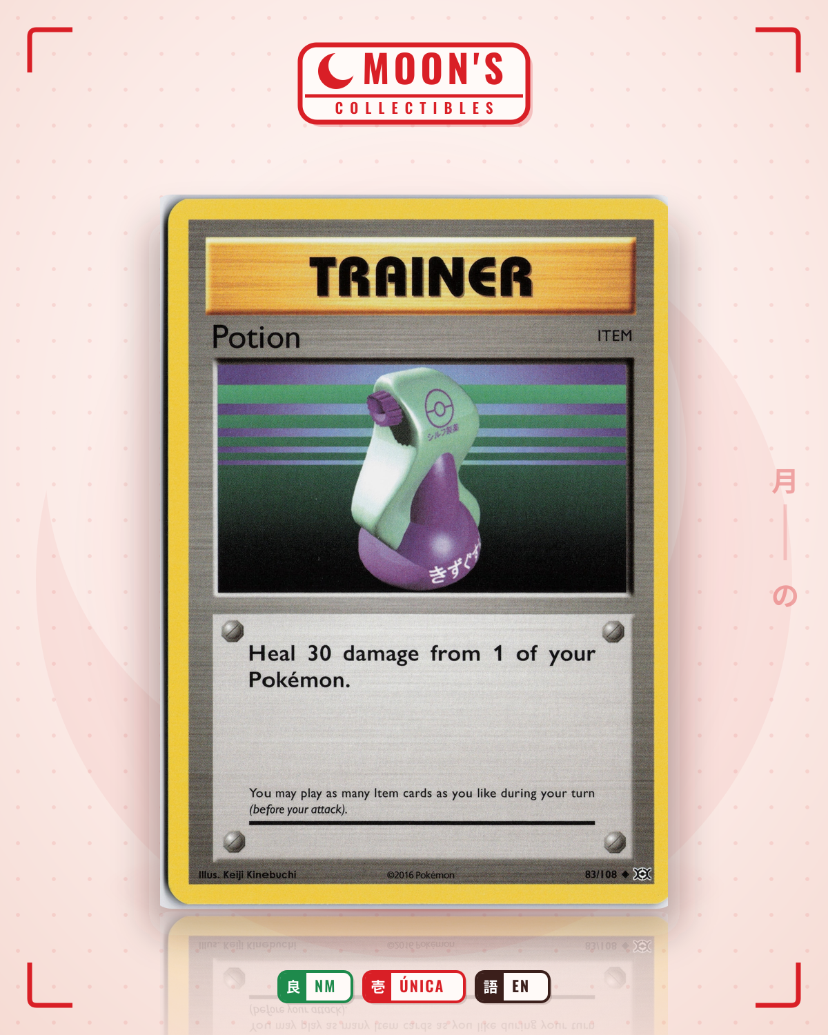 Carta Pokémon Potion · Evolutions #83/108 (NM) — pieza única en Moon's Collectibles México