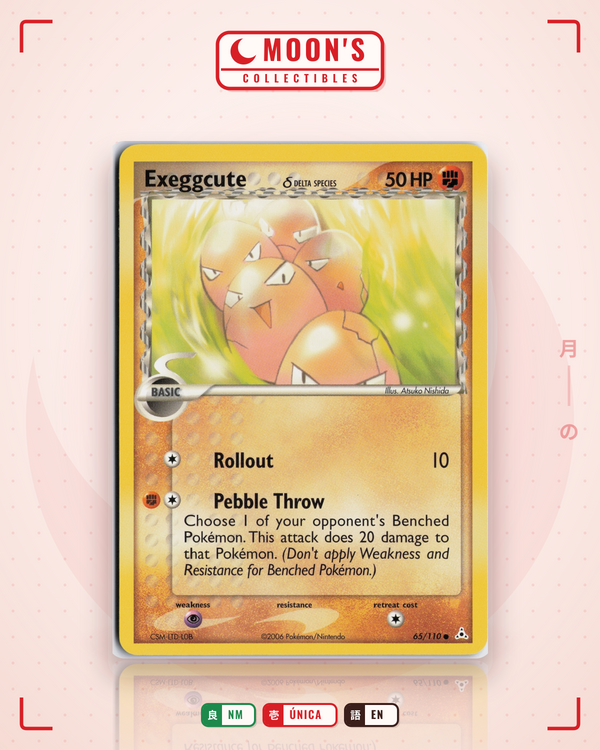 Carta Pokémon Exeggcute δ · Holon Phantoms #65/110 (NM) — pieza única en Moon's Collectibles México