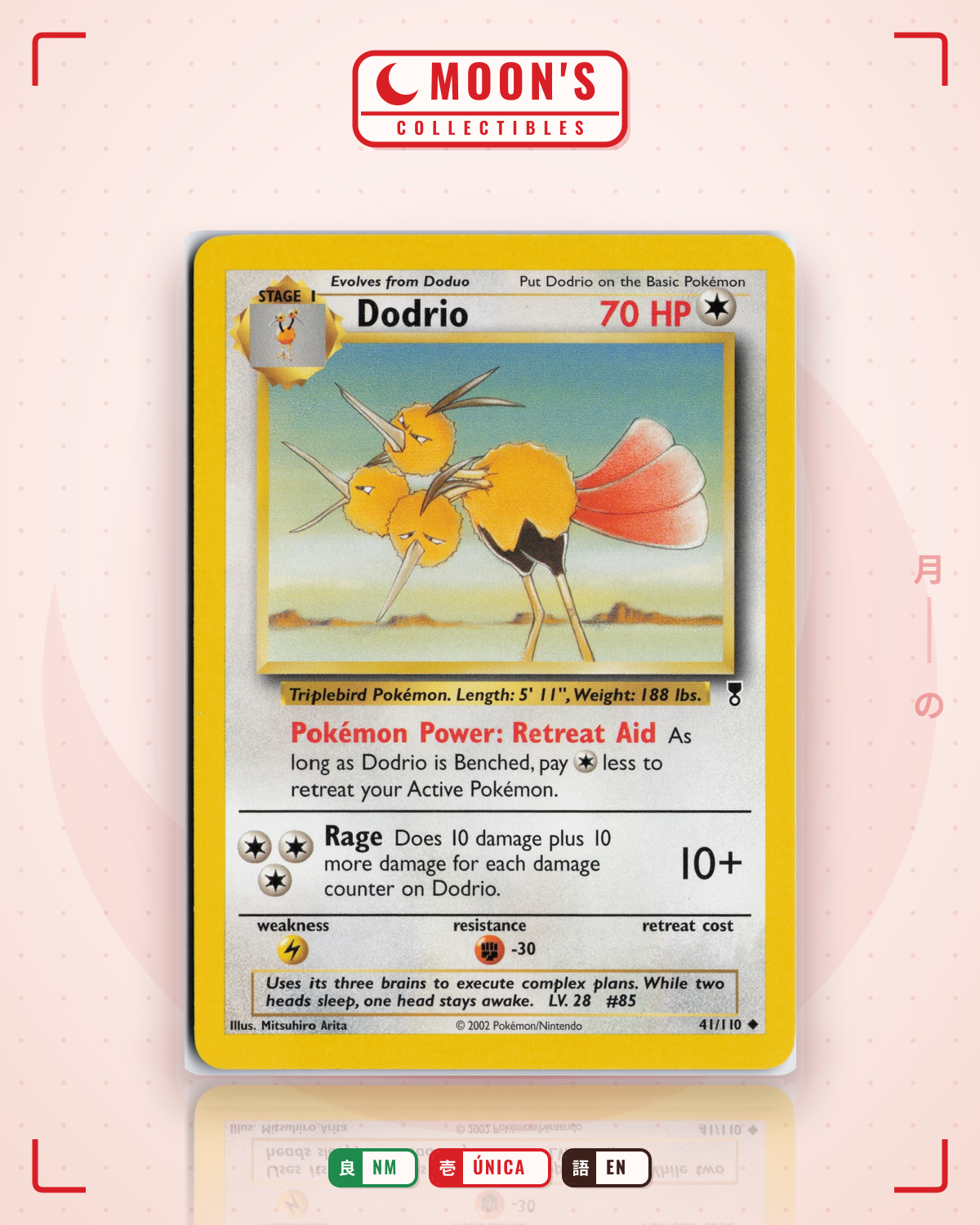 Carta Pokémon Dodrio · Legendary Collection #41/110 (NM) — pieza única en Moon's Collectibles México