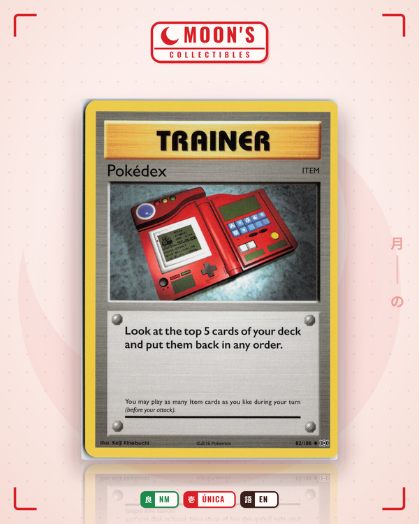 Carta Pokémon Pokédex · Evolutions #82/108 (NM) — pieza única en Moon's Collectibles México