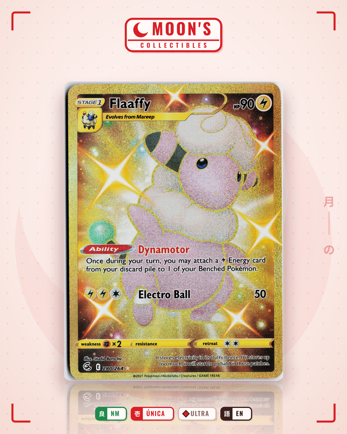 Carta Pokémon Flaaffy · Fusion Strike #280/264 (NM) — pieza única en Moon's Collectibles México
