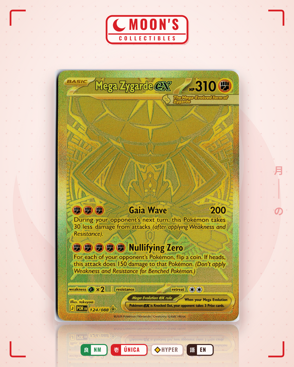 Carta Pokémon Mega Zygarde ex · Perfect Order #124/088 (NM) — pieza única en Moon's Collectibles México