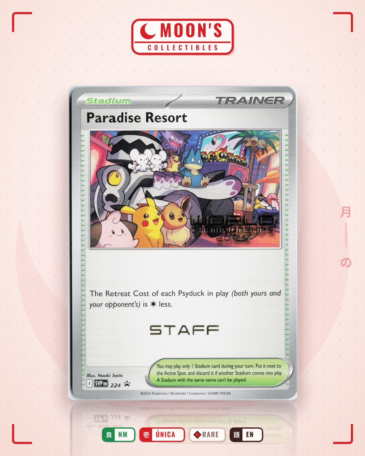 Carta Pokémon Paradise Resort · Scarlet & Violet Black Star Promos #224 (NM) — pieza única en Moon's Collectibles México
