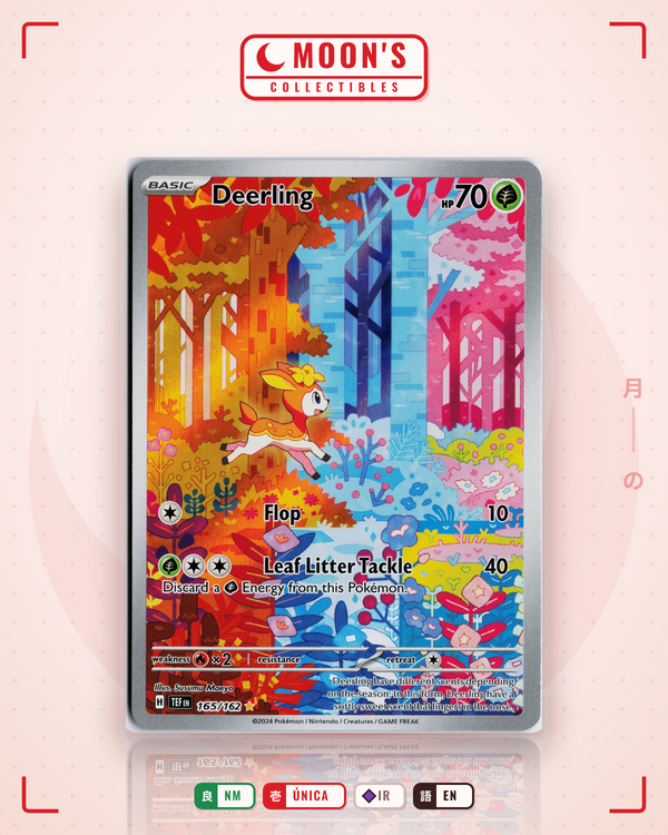 Carta Pokémon Deerling · Temporal Forces #165/162 (NM) — pieza única en Moon's Collectibles México