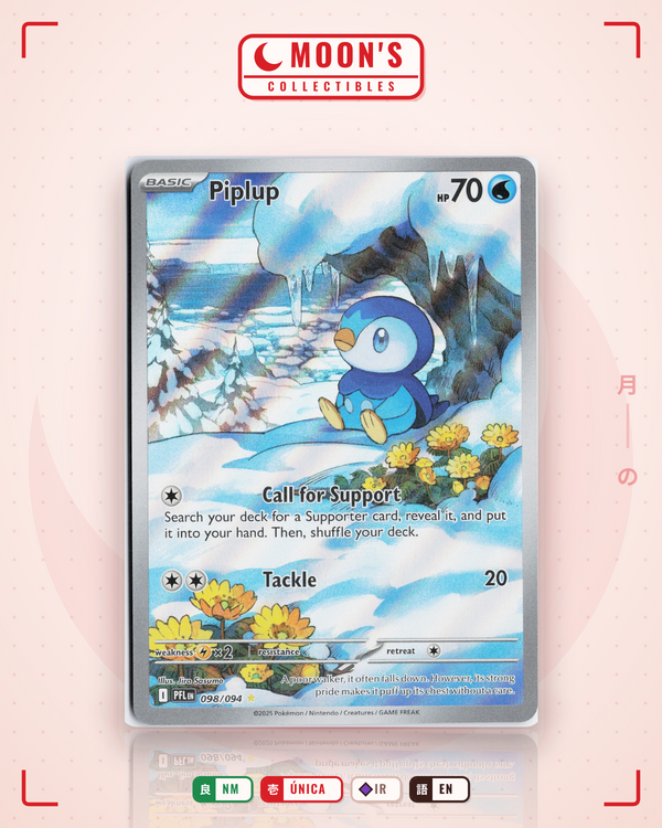 Carta Pokémon Piplup · Phantasmal Flames #098/094 (NM) — pieza única en Moon's Collectibles México