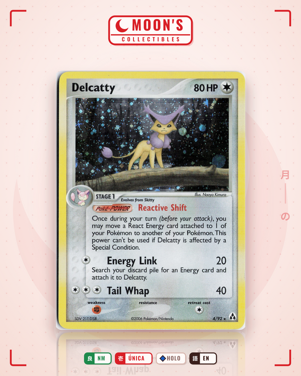 Carta Pokémon Delcatty · Legend Maker #4/92 (NM) — pieza única en Moon's Collectibles México