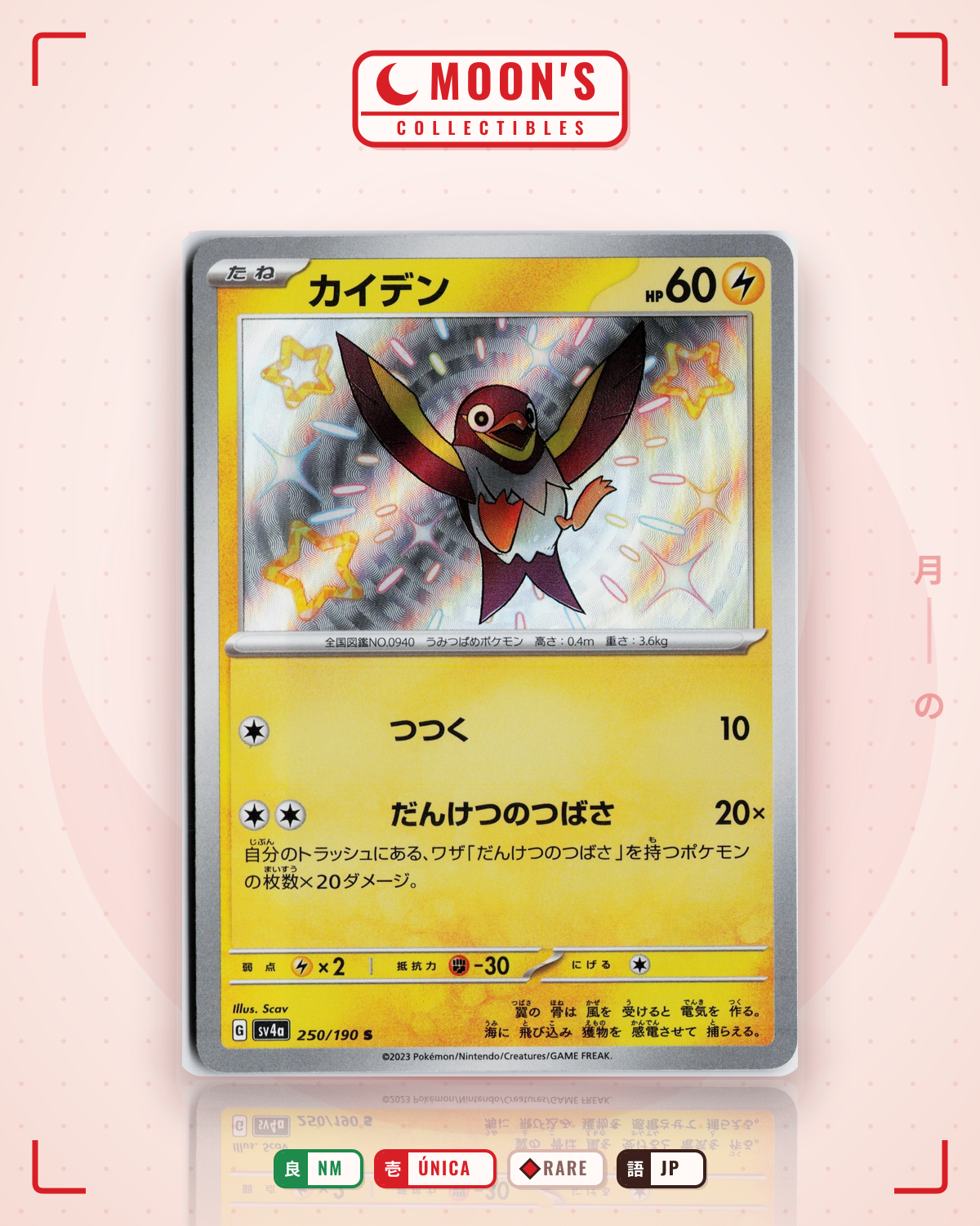 Carta Pokémon カイデン · シャイニートレジャーex #250/190 (NM) — pieza única en Moon's Collectibles México