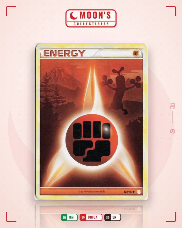 Carta Pokémon Fighting Energy · HeartGold & SoulSilver #120/123 (NM) — pieza única en Moon's Collectibles México