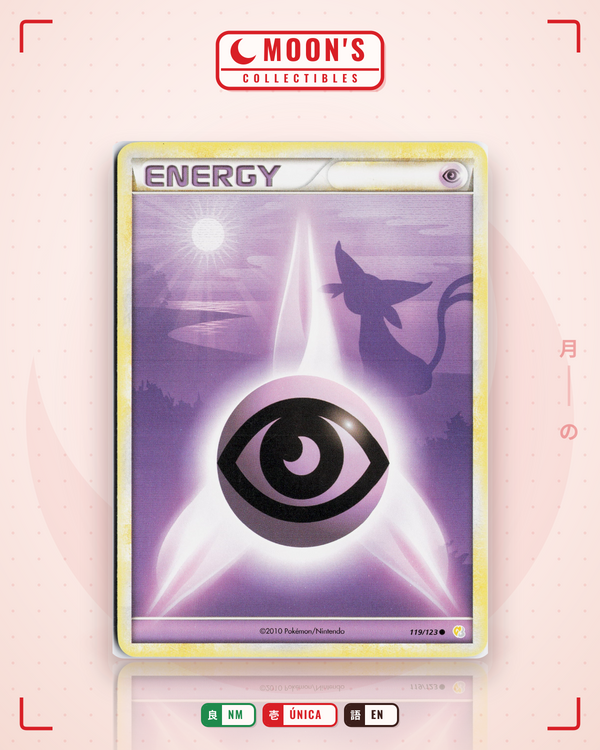 Carta Pokémon Psychic Energy · HeartGold & SoulSilver #119/123 (NM) — pieza única en Moon's Collectibles México