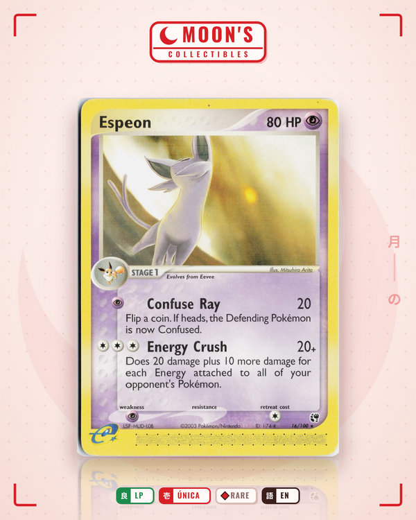 Carta Pokémon Espeon · Sandstorm #16/100 (LP) — pieza única en Moon's Collectibles México