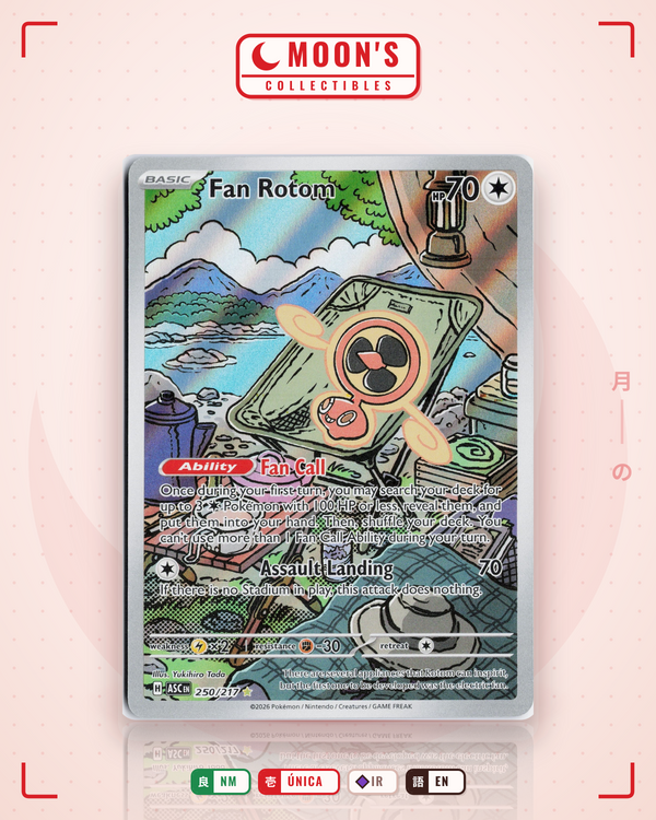 Carta Pokémon Fan Rotom · Ascended Heroes #250/217 (NM) — pieza única en Moon's Collectibles México