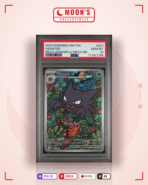 Carta Pokémon Haunter · Mega Gengar Deck #027 (PSA 10) — pieza única en Moon's Collectibles México