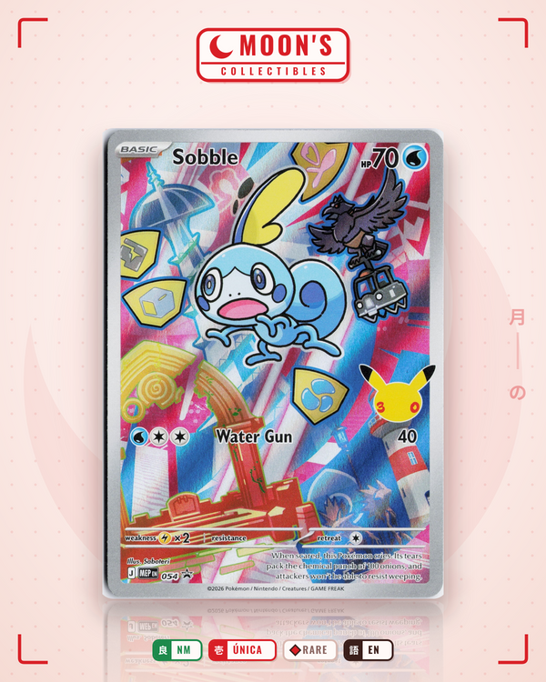 Carta Pokémon Sobble · Mega Evolution Black Star Promos #054 (NM) — pieza única en Moon's Collectibles México