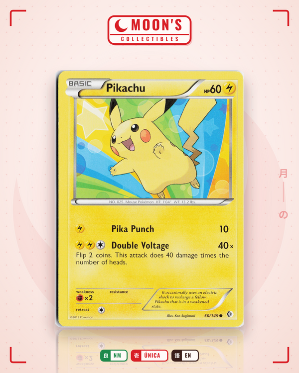 Carta Pokémon Pikachu · Boundaries Crossed #50/149 (NM) — pieza única en Moon's Collectibles México