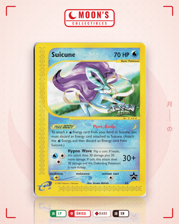Carta Pokémon Suicune · Wizards Black Star Promos #53 (LP) — pieza única en Moon's Collectibles México