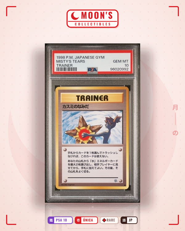 Carta Pokémon カスミのなみだ · リーダーズスタジアム # (PSA 10) — pieza única en Moon's Collectibles México