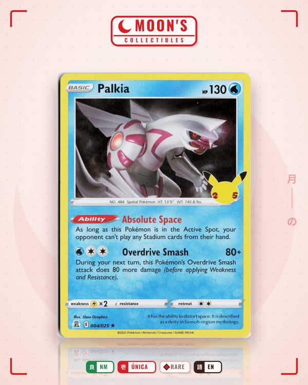 Carta Pokémon Palkia · Celebrations #4 (NM) — pieza única en Moon's Collectibles México
