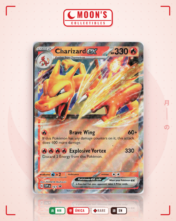 Carta Pokémon Charizard ex · Scarlet & Violet Black Star Promos #161 (NM) — pieza única en Moon's Collectibles México